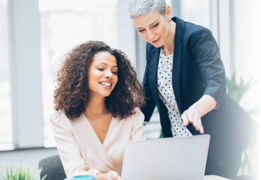 Women checking Enrollment status